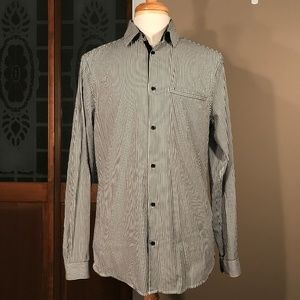 H&M Vertical Striped Button-Up Shirt